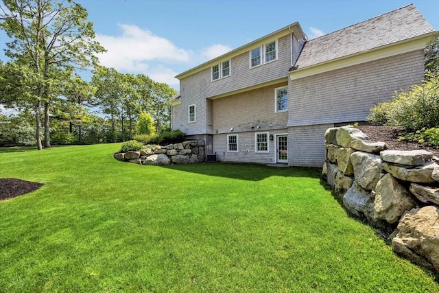 10 Herring Gull Rd, Mashpee, MA 02649 - back of house with a lawn
