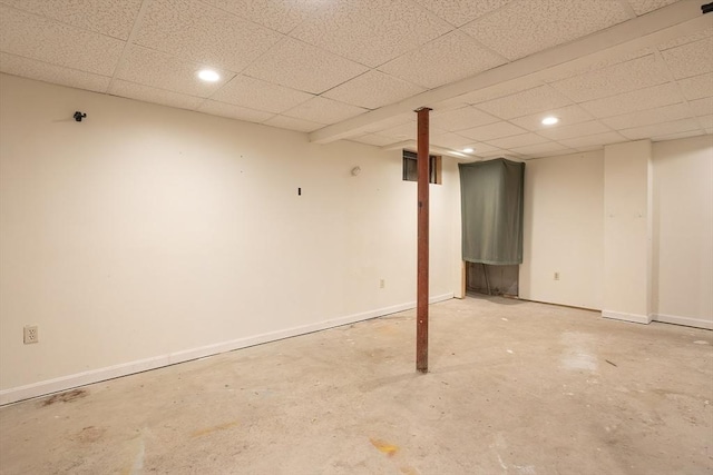 18 Oakwind Holw, Leominster, MA 01453 - finished below grade area with a drop ceiling, recessed lighting, and baseboards