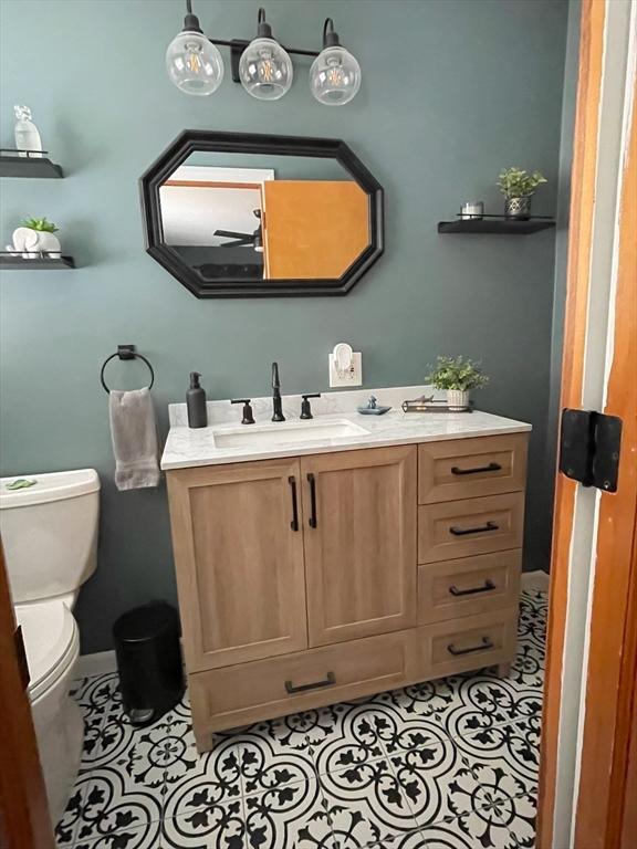 121 Depot Rd, Hatfield, MA 01066 - bathroom featuring vanity and tile patterned flooring