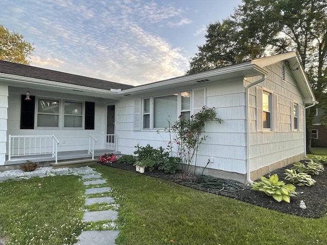 121 Depot Rd, Hatfield, MA 01066 - view of front of house featuring a porch and a front yard