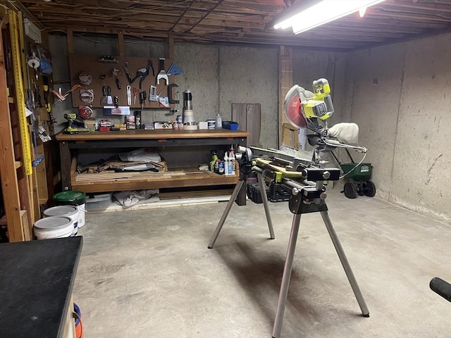 121 Depot Rd, Hatfield, MA 01066 - unfinished below grade area with a workshop area