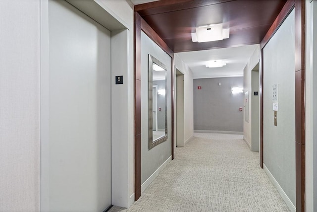 65 E India Row Unit 28Ef, Boston, MA 02110 - corridor featuring light carpet and elevator