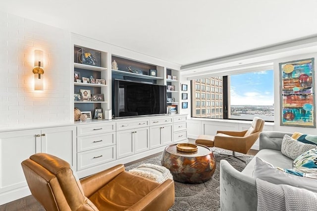 65 E India Row Unit 28Ef, Boston, MA 02110 - living room featuring wood finished floors