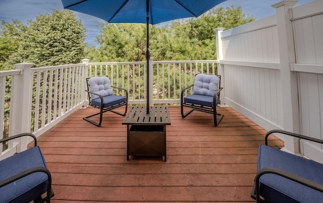 view of wooden deck
