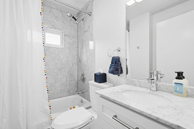 21 Milton Rd, Quincy, MA 02171 - full bathroom featuring toilet, vanity, and shower / bath combination with curtain