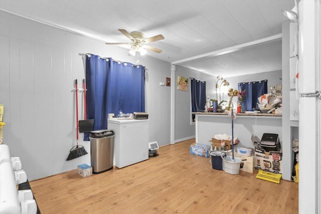 1130 Water St, Fitchburg, MA 01420 - interior space featuring ceiling fan and wood finished floors