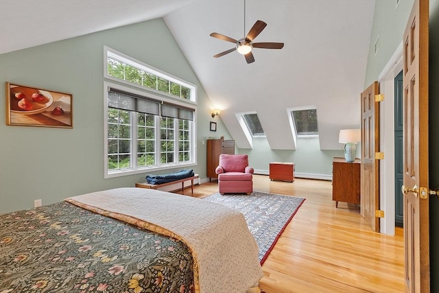15 Saxon Ln, Shrewsbury, MA 01545 - bedroom with high vaulted ceiling, wood finished floors, and a ceiling fan