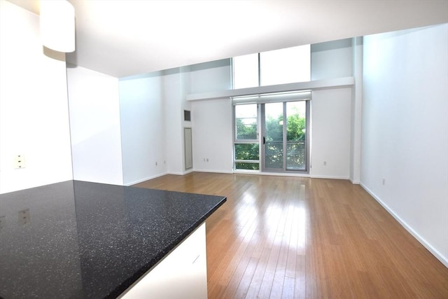 1 Earhart St Unit 320, Cambridge, MA 02141 - unfurnished living room with wood-type flooring and baseboards