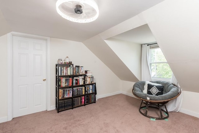 70 Puritan Rd, Bourne, MA 02532 - sitting room featuring carpet flooring and lofted ceiling