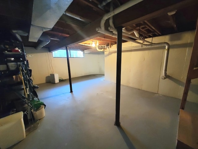 view of basement