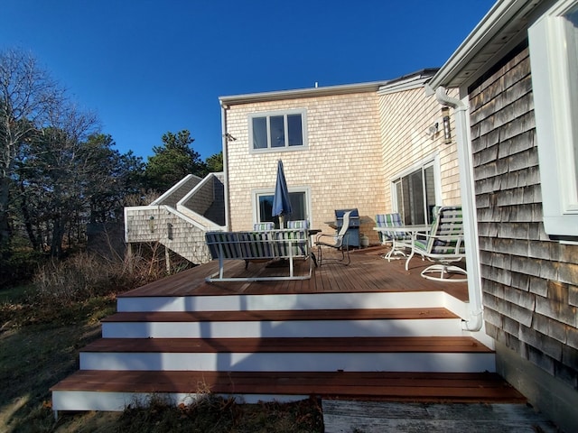 view of wooden terrace