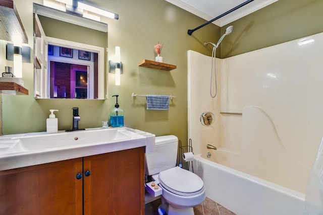 21 Wingate Unit 606, Haverhill, MA 01832 - bathroom featuring crown molding, vanity, and  shower combination