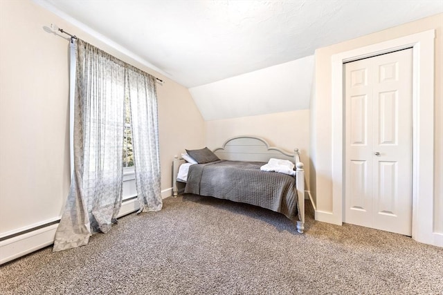 17 S High St, Ashburnham, MA 01430 - bedroom with carpet, vaulted ceiling, and baseboards