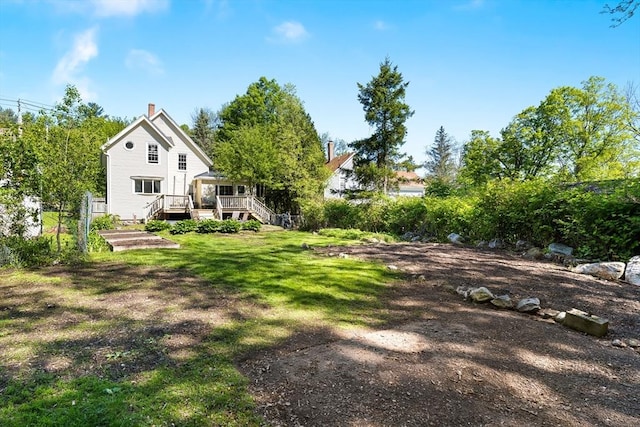 17 S High St, Ashburnham, MA 01430 - view of grassy yard featuring a wooden deck