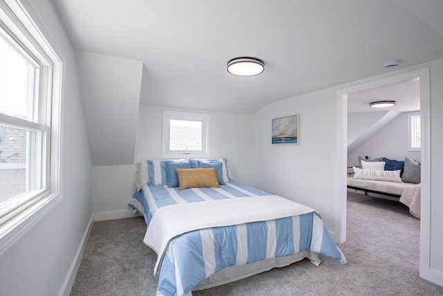 401 N End Blvd, Salisbury, MA 01952 - bedroom with carpet flooring and vaulted ceiling