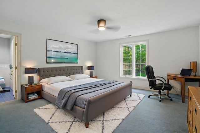 12 Vose Hill Rd, Westford, MA 01886 - carpeted bedroom with a desk and ceiling fan