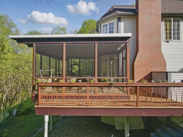 12 Vose Hill Rd, Westford, MA 01886 - wooden terrace with a sunroom