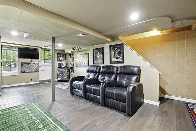1112 Highland St, Holliston, MA 01746 - cinema featuring wood finished floors and baseboards