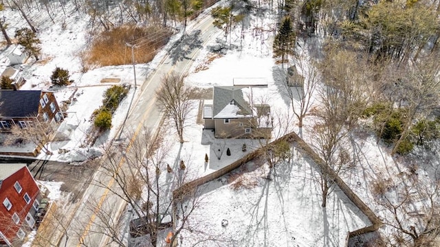 view of snowy aerial view