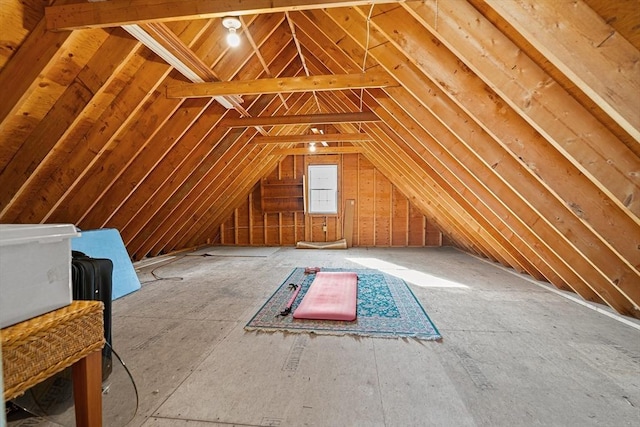 view of attic