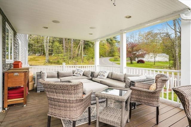 2 Coles Grove Rd, Derry, NH 03038 - wooden terrace featuring an outdoor hangout area