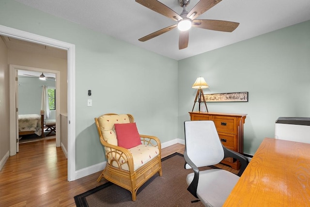 15 Roundhouse Rd Unit 15, Bourne, MA 02532 - office featuring ceiling fan, wood finished floors, and baseboards