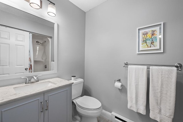 15 Roundhouse Rd Unit 15, Bourne, MA 02532 - bathroom featuring toilet, vanity, a shower, and baseboards