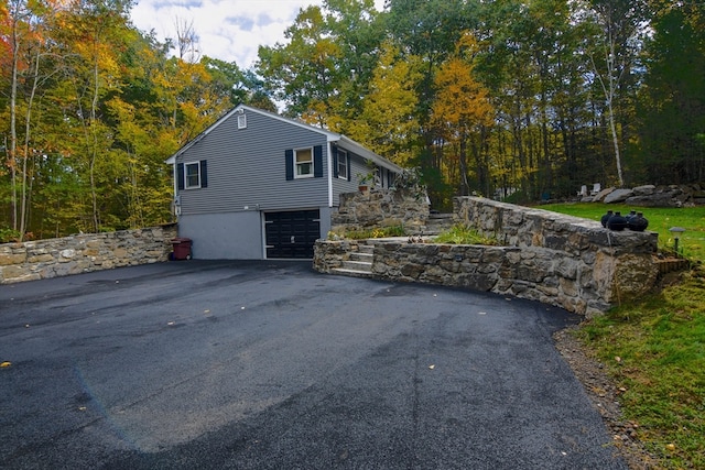 view of home's exterior featuring a garage