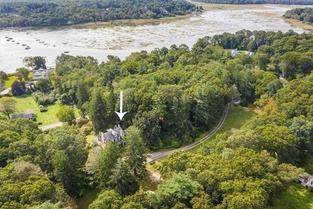 48 Neal Gate St, Scituate, MA 02066 - drone / aerial view with a forest view