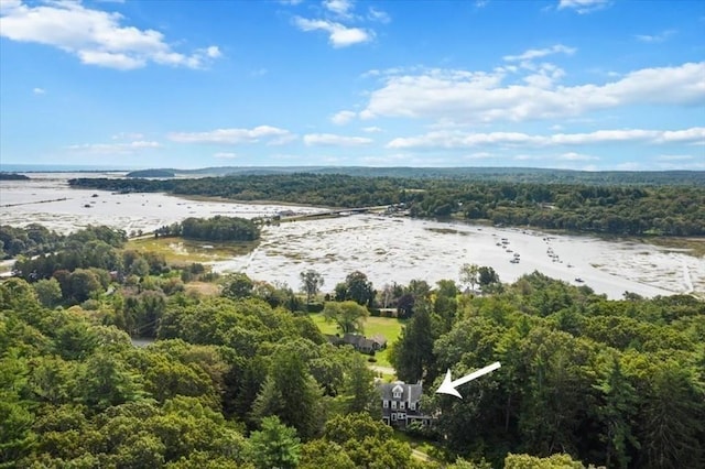 48 Neal Gate St, Scituate, MA 02066 - aerial view with a water view and a view of trees