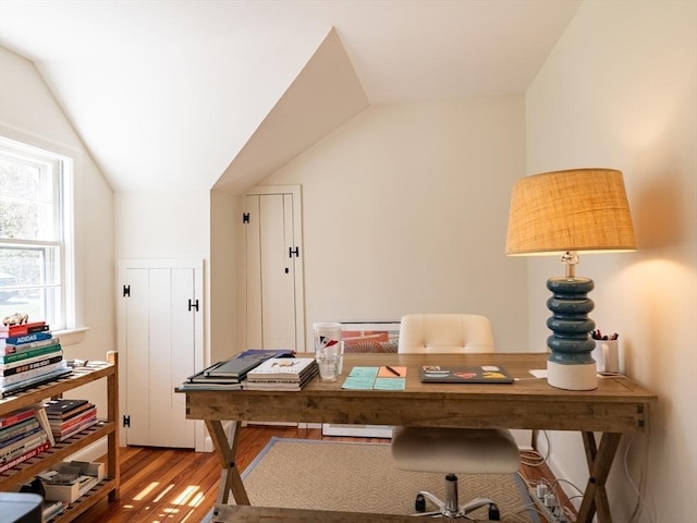office featuring wood finished floors