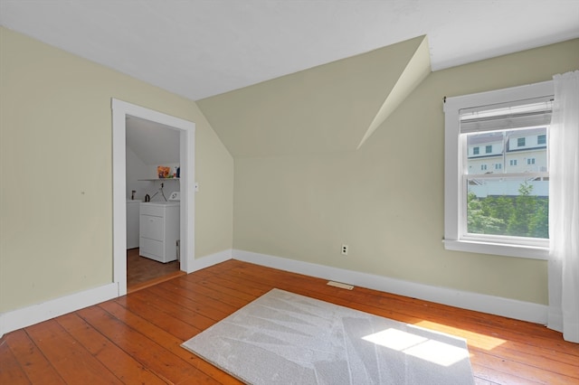 246 Railroad Ave, Norwood, MA 02062 - bonus room featuring hardwood / wood-style flooring, washer and dryer, and vaulted ceiling