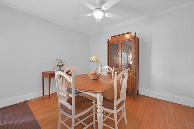 246 Railroad Ave, Norwood, MA 02062 - dining area with a ceiling fan, light wood finished floors, and crown molding