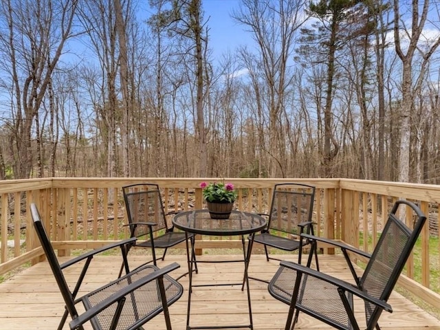 view of wooden deck