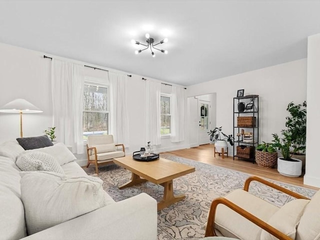 living room featuring wood finished floors