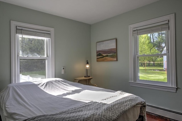 bedroom featuring baseboard heating