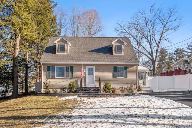 view of cape cod house