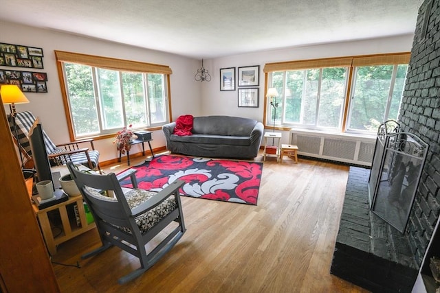39 Crest Ave, Lunenburg, MA 01462 - living room with radiator heating unit, wood finished floors, and plenty of natural light