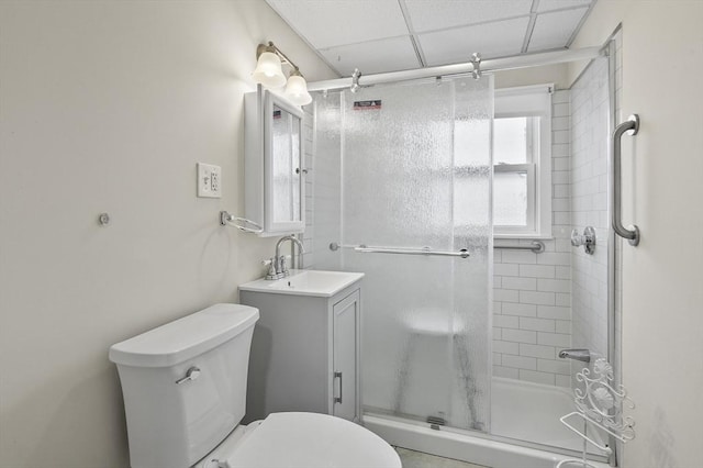 0 Steeple View Way, Leominster, MA 01453 - full bath featuring a shower stall, vanity, and a paneled ceiling