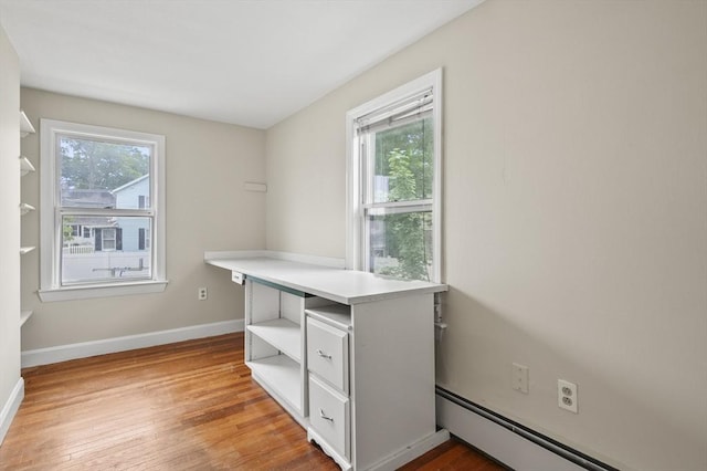 0 Steeple View Way, Leominster, MA 01453 - interior space featuring light wood-style flooring and a baseboard radiator