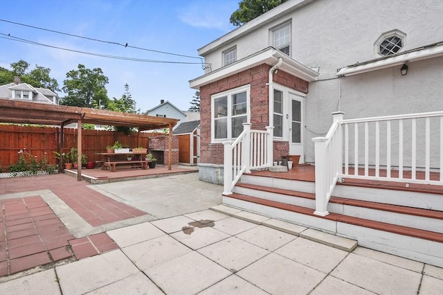 0 Steeple View Way, Leominster, MA 01453 - fenced backyard with a patio area, a shed, and a pergola