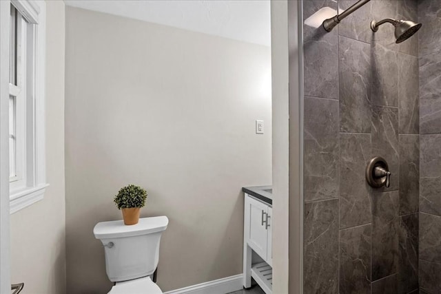 40 Richard Ave, Shrewsbury, MA 01545 - full bathroom with toilet, tiled shower, and vanity