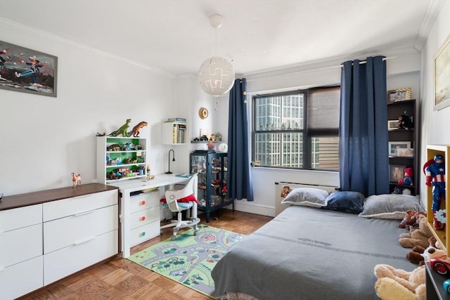 8 Whittier Pl Unit 17E, Boston, MA 02114 - bedroom with ornamental molding