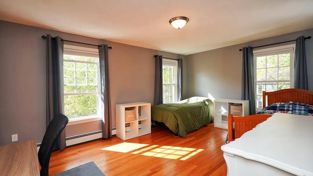 36 Jean Dr, North Attleboro, MA 02760 - bedroom with light wood finished floors, multiple windows, and a baseboard heating unit