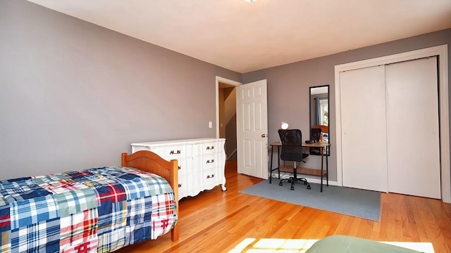 36 Jean Dr, North Attleboro, MA 02760 - bedroom featuring light wood-style flooring, a closet, and a desk