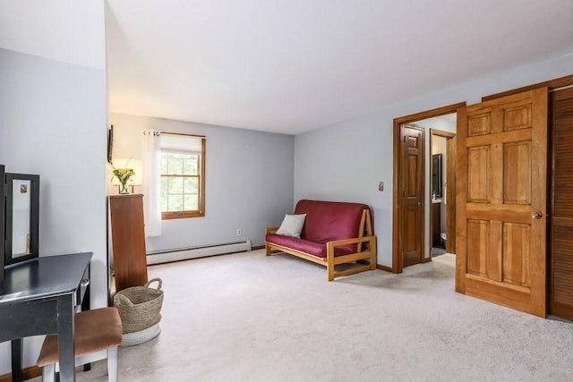 83 Everett Rd, Barre, MA 01005 - sitting room with a baseboard heating unit and carpet floors
