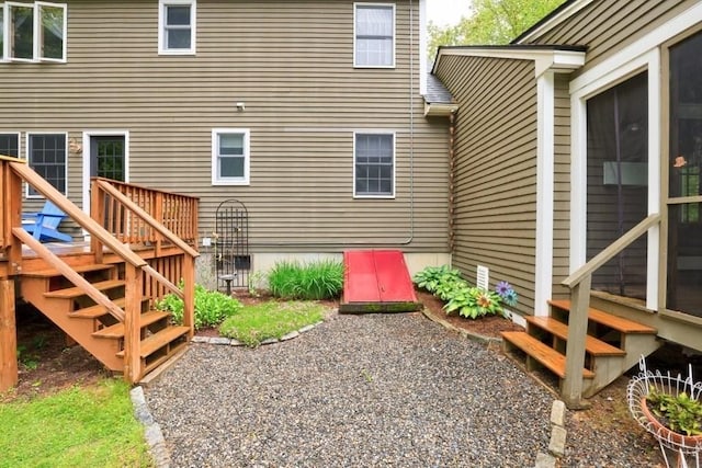 83 Everett Rd, Barre, MA 01005 - view of patio featuring a deck and stairway