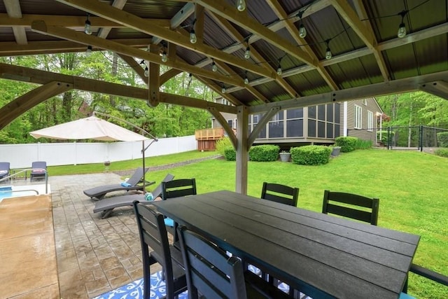 83 Everett Rd, Barre, MA 01005 - view of patio / terrace featuring outdoor dining space and a gazebo