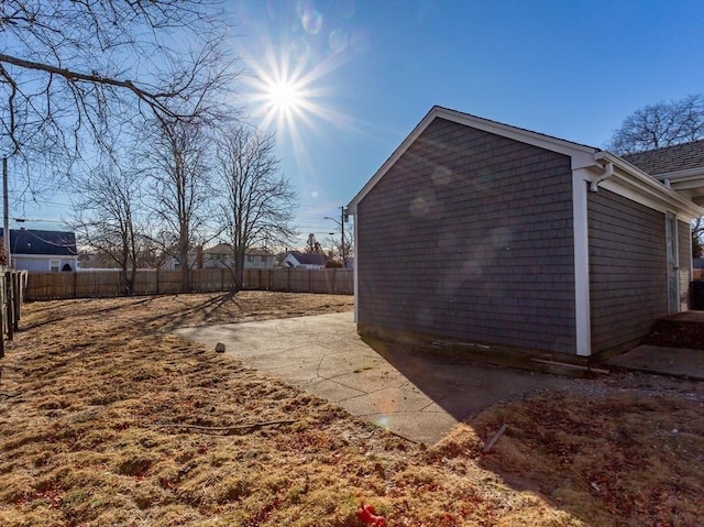 view of property exterior featuring a patio