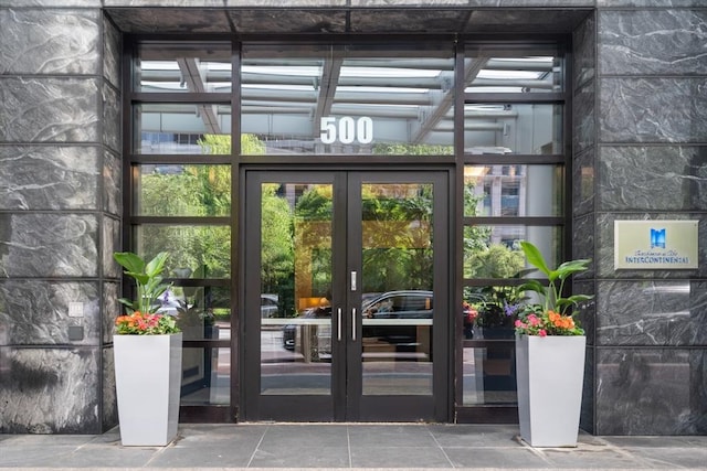 500 Atlantic Ave Unit 15M, Boston, MA 02110 - property entrance with french doors and stone siding